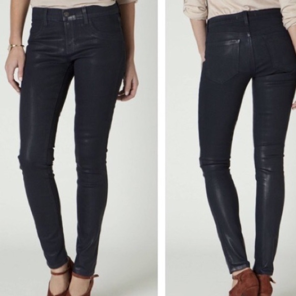 J Brand Glory Coated mid rise jeggings blue women‎ size 28